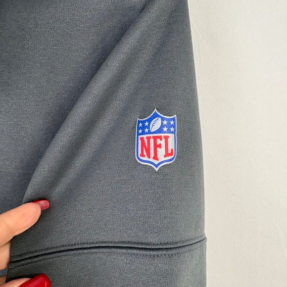 Nike ONField New York Jets NFL Dri-FIT Hoodie Sweatshirt Black Gray Size S - Picture 5 of 9